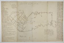 163-1 Kaart van het hoogheemraadschap de Langevliet door B. de Roy 1686 naar Dammis Huygens de Hoy
